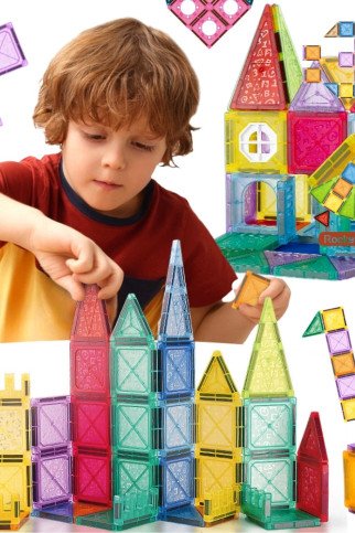 WOOPIE Magnetiniai Statybiniai Blokai 3D Edukacinis Rinkinys Pilis Transporto Priemonės 110 vnt. WOOPIE Magnetiniai Statybiniai Blokai 3D Edukacinis Rinkinys Pilis Transporto Priemonės 110 vnt.