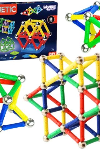 WOOPIE Magnetinės Statybinės Bokštai 3D 58 vnt. WOOPIE Magnetinės Statybinės Bokštai 3D 58 vnt.