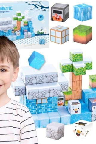 WOOPIE Magnetinė statybinės konstrukcijų rinkinio žiemos pasaulis iš blokų WOOPIE Magnetinė statybinės konstrukcijų rinkinio žiemos pasaulis iš blokų