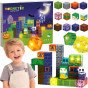 WOOPIE Magnetinės Blokai Švieslentės Halloweenui 63 vnt.