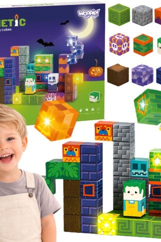 WOOPIE Magnetinės Blokai Švieslentės Halloweenui 63 vnt. WOOPIE Magnetinės Blokai Švieslentės Halloweenui 63 vnt.