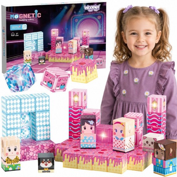 WOOPIE Magnetinės Statybinės Blokė Scene 59 vnt.