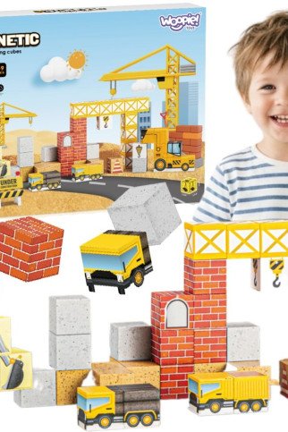 WOOPIE Magnetinės Statybos Kubai Statybos Aikštelė 49 vnt. WOOPIE Magnetinės Statybos Kubai Statybos Aikštelė 49 vnt.