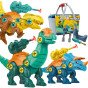 WOOPIE Dinozaurai sukti 3 dalimis konstrukcijos rinkinys dėžutėje + gręžtuvas ir atskaitiklis