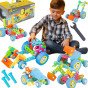WOOPIE 6-in-1 STEM Transporto Konstruktorius su Kūno Dalimis