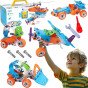 WOOPIE 5-in-1 STEM statybos blokai Transporto rinkinys
