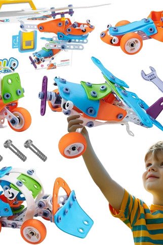 WOOPIE 5-in-1 STEM statybos blokai Transporto rinkinys WOOPIE 5-in-1 STEM statybos blokai Transporto rinkinys
