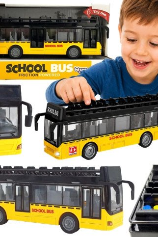 WOOPIE autobusas su šviesomis ir atsiveriančiais durimis WOOPIE autobusas su šviesomis ir atsiveriančiais durimis