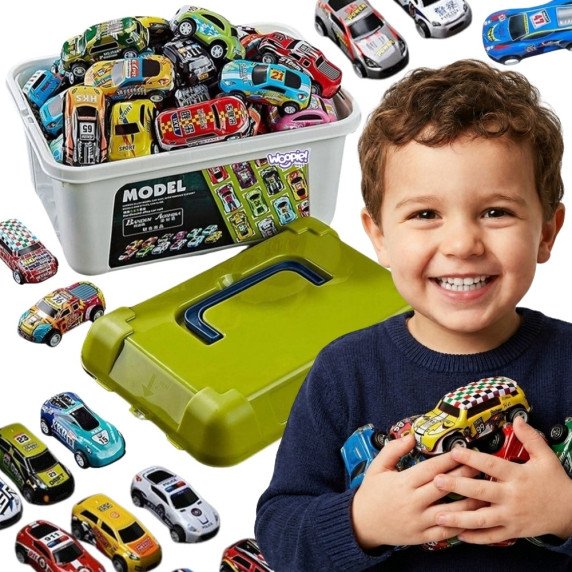 WOOPIE lenktyninis automobilis Rinkinys 30 vnt + Kilimas
