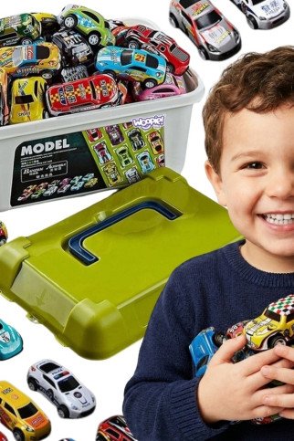 WOOPIE lenktyninis automobilis Rinkinys 30 vnt + Kilimas WOOPIE lenktyninis automobilis Rinkinys 30 vnt + Kilimas