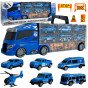 WOOPIE sunkvežimio transporterio rinkinys 3in1 mėlynas policija