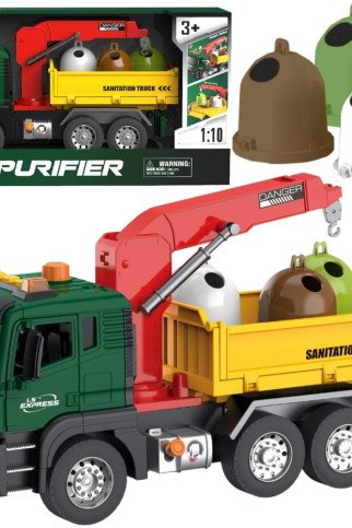 WOOPIE Atliekų sunkvežimis su kranu Atliekų rūšiavimas - 1:10 mastelis WOOPIE Atliekų sunkvežimis su kranu Atliekų rūšiavimas - 1:10 mastelis