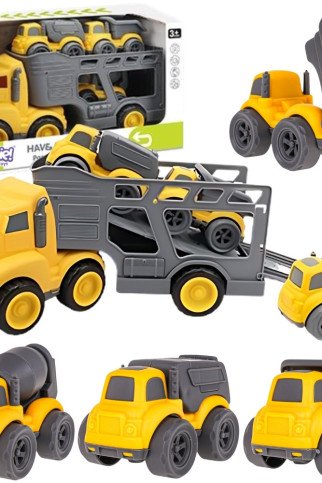 WOOPIE Kėbulo lifto automobilis 4-in-1 rinkinys statybinių automobilių