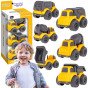 WOOPIE 3-in-1 rinkinys Statybos transporto priemonės šiukšlių išvežimo automobilis Betono maišytuvas Krovinių automobilis