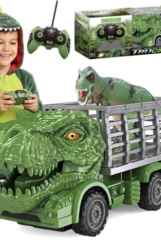 WOOPIE Nuotolinio valdymo RC automobilis Dinozauras Žalias + Figūra