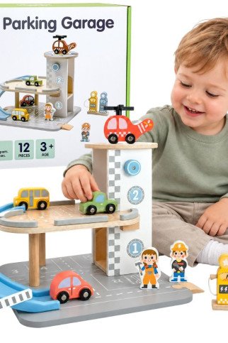 WOOPIE GREEN medinis automobilių stovėjimo aikštelė 2 į 1 degalinė su automobiliais ir figūrėlėmis 12 vnt. FSC WOOPIE GREEN medinis automobilių stovėjimo aikštelė 2 į 1 degalinė su automobiliais ir figūrėlėmis 12 vnt. FSC