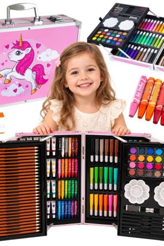 Woopie menų rinkinys dėžutėje su vašeliais ir dažais Unicorn Woopie menų rinkinys dėžutėje su vašeliais ir dažais Unicorn