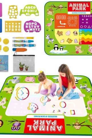 WOOPIE 2-in-1 vandens tapybos kilimas XXL Dvigubos puses Gyvūnai WOOPIE 2-in-1 vandens tapybos kilimas XXL Dvigubos puses Gyvūnai