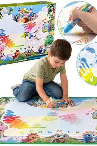 WOOPIE Vandens Tapybos Kilimas vaikams su dinozaurais + Priedai WOOPIE Vandens Tapybos Kilimas vaikams su dinozaurais + Priedai