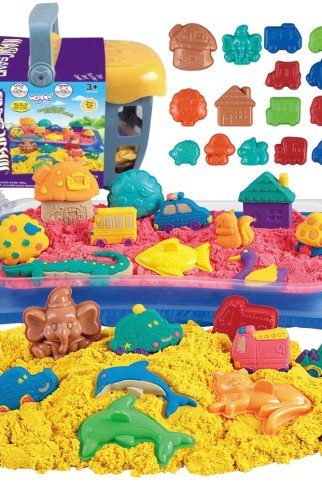 WOOPIE kinetinis smėlis 0,8 kg rinkinys krepšelyje su formomis + / WOOPIE kinetinis smėlis 0,8 kg rinkinys krepšelyje su formomis + /