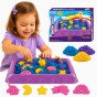 WOOPIE Kinetic Sand 0.6 kg Einorų stalas su formomis rinkinys