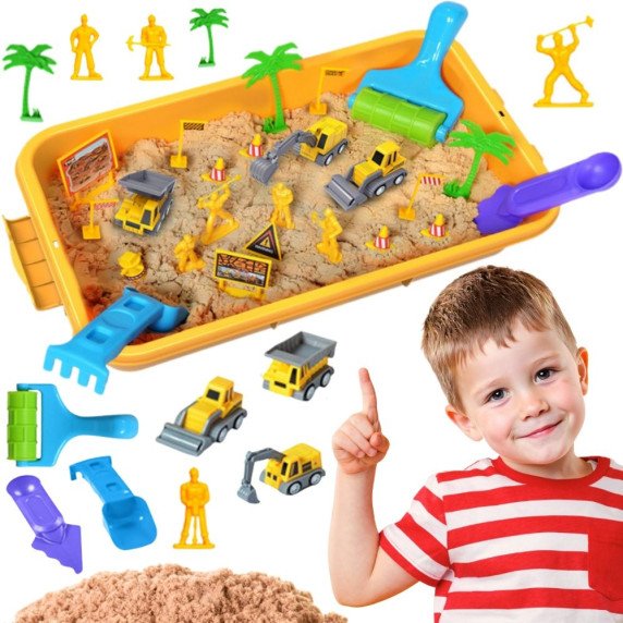 WOOPIE Kinetic Smėlis 1 kg Smėlio dėžės statybos rinkinys lagamine