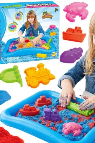 Woopie Kinetic Smėlio rinkinys su stebuklingu baseinu, formomis ir priedais, 3+ Woopie Kinetic Smėlio rinkinys su stebuklingu baseinu, formomis ir priedais, 3+