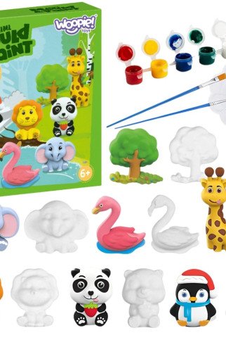 WOOPIE DIY tapybos rankų darbo rinkinys - Pagaminkite gipso liejinius ir nudažykite - Gyvūnų rinkinys WOOPIE DIY tapybos rankų darbo rinkinys - Pagaminkite gipso liejinius ir nudažykite - Gyvūnų rinkinys