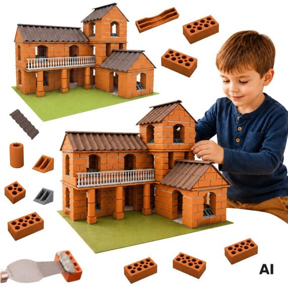 WOOPIE DIY plytų vilos statybos rinkinys 461 vnt. vaikams