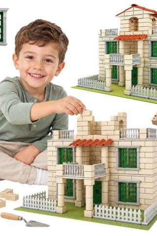 WOOPIE DIY plytelių vila konstrukcijos rinkinys 352 vnt. vaikams WOOPIE DIY plytelių vila konstrukcijos rinkinys 352 vnt. vaikams