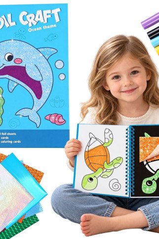 WOOPIE Meno Rinkinys Folija Koliažas Dažymas Delfinas 121 vnt.