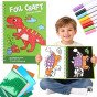 WOOPIE Meno Rinkinys Folija Koliažo Spalvinimo Knyga Dinosauras 121 vnt.