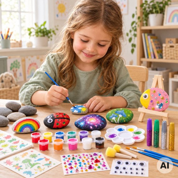 WOOPIE Kūrybinis DIY rinkinys vaikams dėžkliams tapyti ir dekoruoti