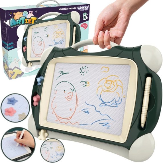 WOOPIE Magnetinis Spalvotas Markuoklis + 2 žalios antspaudų
