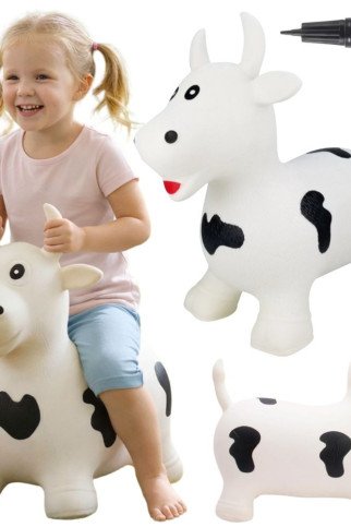 WOOPIE guminis stiprintuvas šokinėti karvė + pompa WOOPIE guminis stiprintuvas šokinėti karvė + pompa
