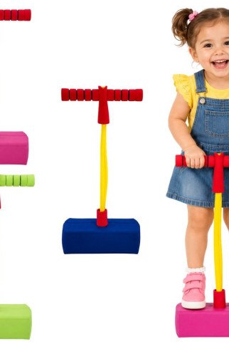 WOOPIE putplastis Pogo šoklys įvairių spalvų WOOPIE putplastis Pogo šoklys įvairių spalvų