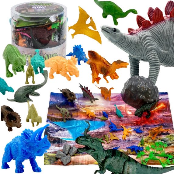 WOOPIE Dinosaurusų figūrų rinkinys, 34 vnt.