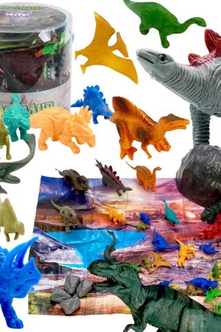 WOOPIE Dinosaurusų figūrų rinkinys, 34 vnt.
