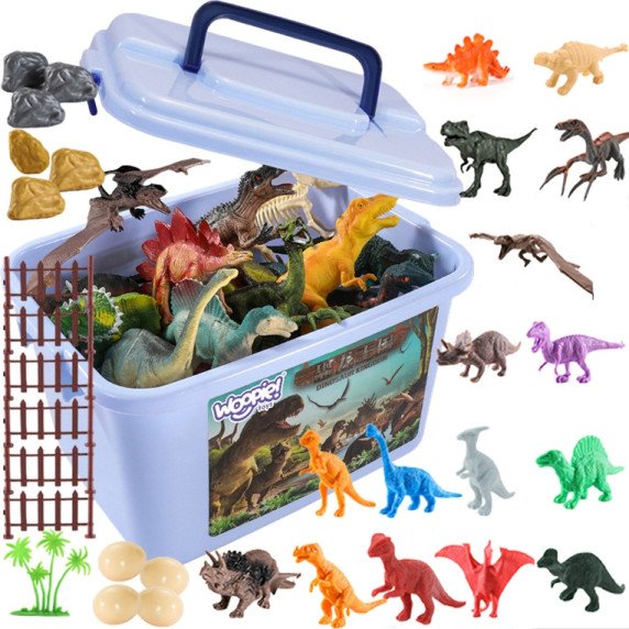 Dinozaurų figūrų rinkinys WOOPIE, 40 vnt.