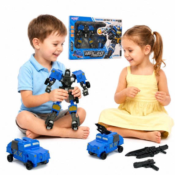WOOPIE Transformuojamas robotas 2-in-1 kovinis transporto priemonė