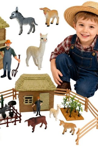 WOOPIE Ūkio gyvulių namų figūrų rinkinys 37 vnt. Mažas ūkininkas WOOPIE Ūkio gyvulių namų figūrų rinkinys 37 vnt. Mažas ūkininkas