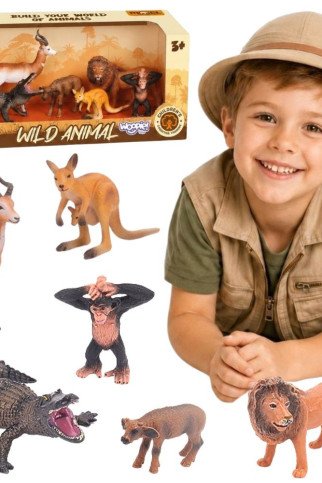 WOOPIE Safari laukinių gyvūnų figūrėlių rinkinys, 6 vnt. WOOPIE Safari laukinių gyvūnų figūrėlių rinkinys, 6 vnt.