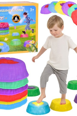 WOOPIE Balanso akmenys Šviečiantys Jutiminis Balanso treniruotės rinkinys, 6 vnt. WOOPIE Balanso akmenys Šviečiantys Jutiminis Balanso treniruotės rinkinys, 6 vnt.