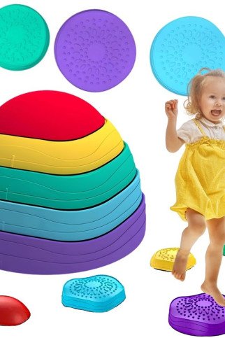WOOPIE Sensorinis Taktilinis Taklųjimui Skirtų Akmenų Kelias Vaikams 5 vnt. Balanso Treniruotės WOOPIE Sensorinis Taktilinis Taklųjimui Skirtų Akmenų Kelias Vaikams 5 vnt. Balanso Treniruotės