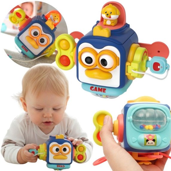 WOOPIE Pingvinas Montessori jutimo kubas 6-i-1