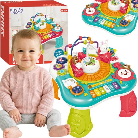 WOOPIE BABY 2-i-1 interaktyvus edukacinis stalas, Fortepijono garsai