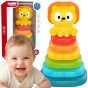 WOOPIE BABY Sensorinis piramidės bokštas PUZZLE Lion 6 mėn. ir vyresniems