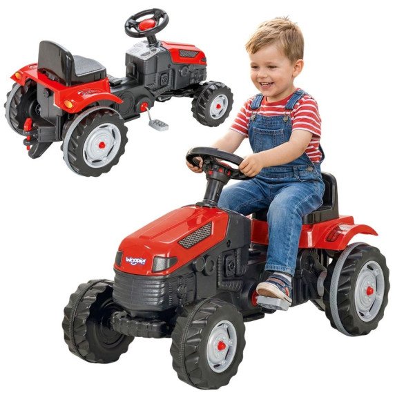 WOOPIE Pedalinis traktorius Farmer GoTrac Traktorius su tyliais ratais
