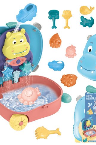 WOOPIE 3-in-1 Smėlio dėžės rinkinys, kuris taip pat yra krokodilo lagaminas ir vandens stalas