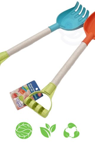 WOOPIE GREEN Smėlio rinkinys su kastuvu ir šluote 51 cm BIOGRADABILI MEDŽIAGA WOOPIE GREEN Smėlio rinkinys su kastuvu ir šluote 51 cm BIOGRADABILI MEDŽIAGA